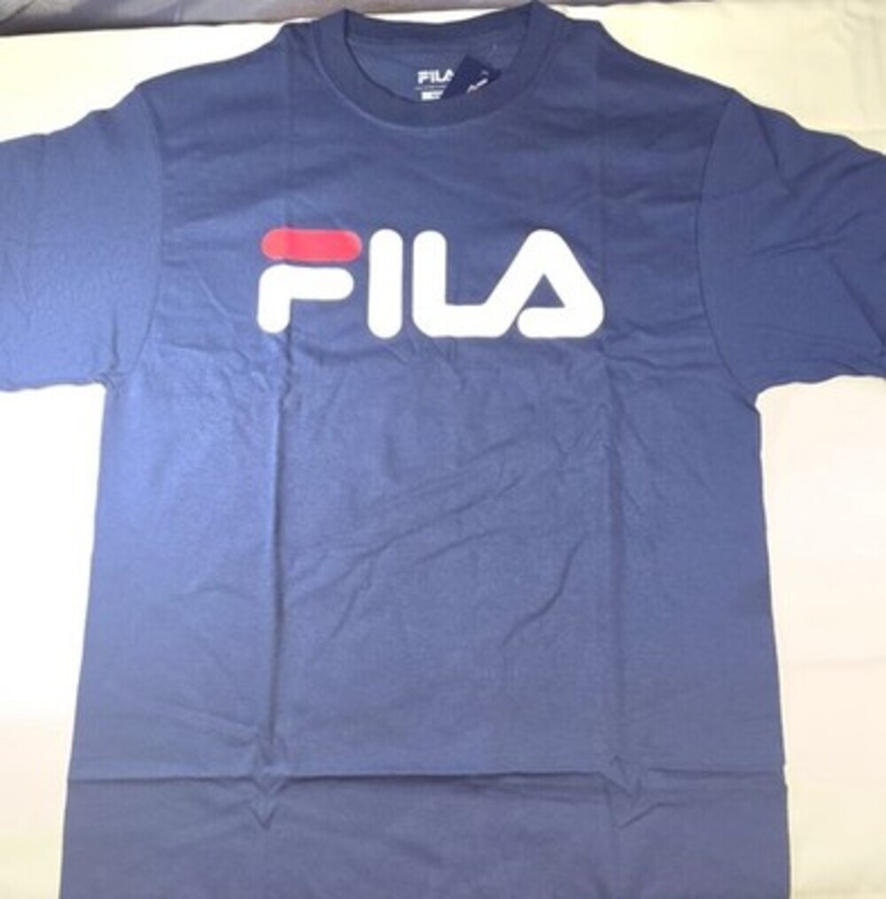 Fila Men's Classic Logo Short Sleeve Crew Neck T-Shirt In Blue